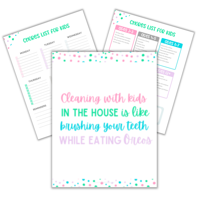 chores checklists for kids